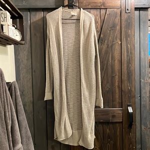 Long knit cardigan